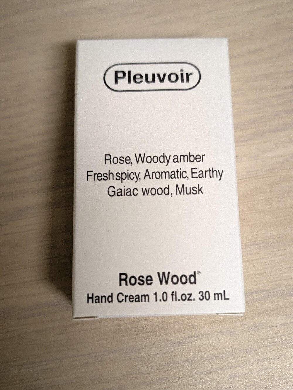 Pleuvoir Rose Wood Hand Cream (30 mL) NWT